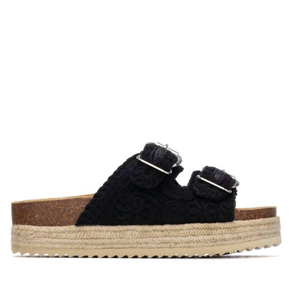 NEW XTI women's refresh textile sandals in black